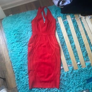 Red bandage House of CB dress